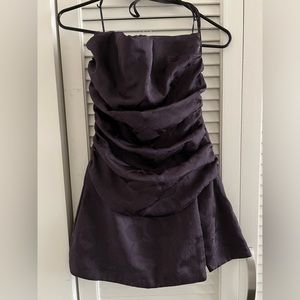 House of CB Melia Jacquard Corset Mini Dress Nightshade Purple